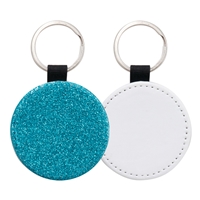 Fashion Sparkle Keychain - Blue Circle (PU)