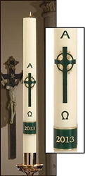 Emerald Cross Paschal Candle