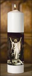 4 Pack - 12" Risen Christ Candles