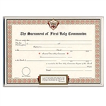 First Communion Certificate Parchment