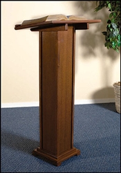 SQ BASE LECTERN-WALNUT FINISH