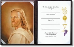 Profile of Christ Maroon With Certificate & Gold Foil Stamp Cover - 20 Per Order