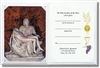 Pieta White Set With Certificate & Gold Foil Stamp Cover - 20 Per Order