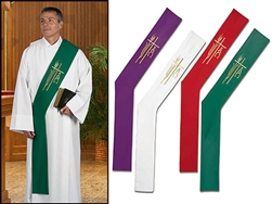 Alpha/Omega Wheat Deacon Stole