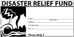 Disaster Relief Offering Church Envelope