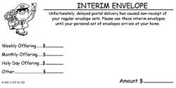 Church Interim Envelope