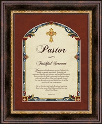 Pastor Matthew 28:19 Wall Art frame Wall Art Christian Verses - 14" x 17"