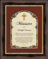 Minister I Timothy 4:13-16 Wall Art frame Wall Art Christian Verses - 14" x 17"