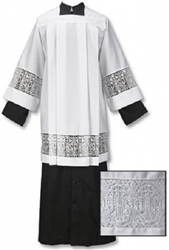 Latin Cross and IHS Lace Surplice