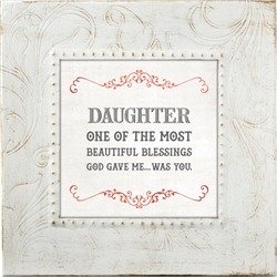 Daughter Touch of Vintage frame Tabletop Christian Verses - 7 x 7