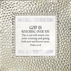 Psalm 121:8 Touch of Vintage Silver frame Tabletop Christian Verses - 7 x 7