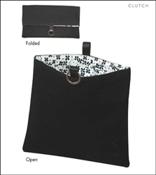 Clutch Bags Black Canvas Lunch Bag