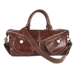 Melie Bianco W8-308 Saddle Double Pocket Satchel