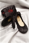 The Cherry Brand Fold Up Ballet Flats Black Small
