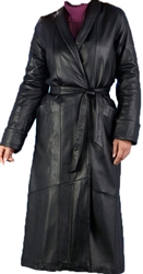 full length lambskin wrap coat