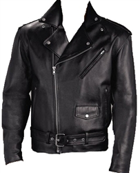 Leather motorcycle jacket