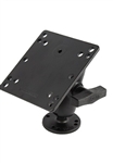 2.5 Inch Dia. Base with SHORT Sized Length Arm and 4.75 Inch Square VESA 75/100mm Compatible Plate