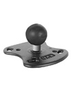 Marine MOUNTING PLATE with 1.5" Dia. Rubber Ball for Selected Humminbird, Lowrance, Raymarine Apelco Models