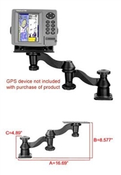 Horizontal Surface Base with Dual 6 Inch Bent Swing Arms and Universal 6.25 Inch x 2 Plate (RAM-111U Series Compatible)