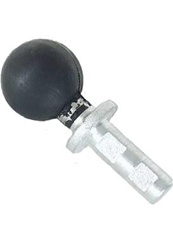 1.5 Inch Rubber Ball on 1 Inch Long Aluminum Photo Light Post with 0.63 Inch Diameter