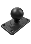 3.6 Inch x 2.1 Inch Plate with 35mm x 75mm VESA Hole Pattern with 1.5 Inch Dia. Rubber Ball