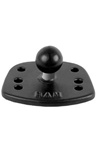 Marine MOUNTING PLATE with 1.0" Dia. Rubber Ball for Selected Eagle, Humminbird and Lowrance Models