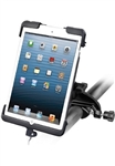 Aviation Yoke Clamp Base (Accommodates 0.625" to 1.25" Rail Diameter) with Standard Sized Arm and RAM-HOL-TAB11U Docking Connector Holder for Apple iPad Mini (1st Gen) WITHOUT Case or Cover