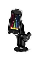2.5 Inch Diameter Base and Standard Arm with Apple RAM-HOL-AP7U Holder (iPod Touch 2nd & 3rd Gen WITHOUT Case or Cover)