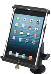 2.5 Inch Diameter Base and Standard Sized Arm with RAM-HOL-TAB12U Holder for Apple iPad mini: Fits Devices Within the Following Dimensions: Height 6.55" to 9.8", Max Width 5.68", Depth .125 to 1.0" Max