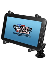 2.5" Dia. Base & Std. Sized Arm with RAM-HOL-UN8BU SMALL Universal Tablet Holder fits MOST 7-8" Screens Tablets (Fits Device Width 2.5" to 5.75")