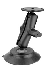 Single 4.0" Dia. Suction Cup Base, Aluminum Standard Length "B" Sized Arm and Diamond Adapter Plate (Medium Duty Plus)