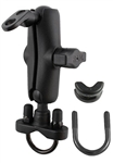 Handlebar Mount with Zinc U-Bolt (Fits .5 to 1.25 Dia.), Standard Sized Length Arm & Adapter Plate with 9 Millimeter Hole