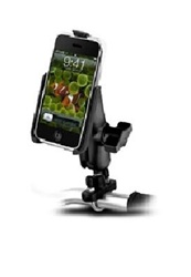 Handlebar Mount with Zinc U-Bolt (Fits .5 to 1.25 Dia.), Standard Sized Length Arm and RAM-HOL-AP6U Apple iPhone Holder (2nd & 3rd Gen 3G/3GS WITHOUT Case or Cover)