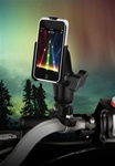 Handlebar Mount with Zinc U-Bolt (Fits .5 to 1.25 Dia.), Standard Sized Length Arm and Apple RAM-HOL-AP7U Holder (iPod Touch 2nd & 3rd Gen WITHOUT Case or Cover)