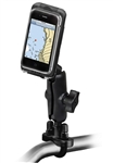 Handlebar Mount with Zinc U-Bolt (Fits .5 to 1.25 Dia.), Standard Sized Length Arm & SMALL RAM-HOL-AQ7-1CU Aqua Box Pro 10 Waterproof Smartphone Holder