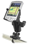 Handlebar Mount with Zinc U-Bolt (Fits .5 to 1.25 Dia.), Standard Sized Length Arm & Garmin RAM-HOL-GA10U Holder (Selected IQUE 3200 and 3600 Series)