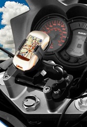 Handlebar Mount with Zinc U-Bolt (Fits .5 to 1.25 Dia.), Standard Sized Length Arm & Garmin RAM-HOL-GA36U Holder (Selected Approach & Dakota Series)