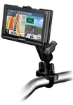 Handlebar Mount with Zinc U-Bolt (Fits .5 to 1.25 Dia.), Standard Sized Length Arm & Garmin RAM-HOL-GA56U Holder (Selected nuvi 42, 44 Series)