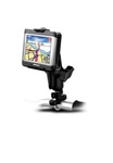 Handlebar Mount with Zinc U-Bolt (Fits .5 to 1.25 Dia.), Standard Sized Length Arm & Lowrance RAM-HOL-LO8U (Selected XOG Series) Holder