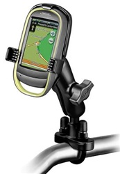 Handlebar Mount with Zinc U-Bolt (Fits .5 to 1.25 Dia.), Standard Sized Length Arm & Magellan RAM-HOL-MA14U Holder (Selected eXplorist 510, 610, 710 Series)