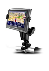 Handlebar Mount with Zinc U-Bolt (Fits .5 to 1.25 Dia.), Standard Sized Length Arm & TomTom RAM-HOL-TO5U Holder (Selected ONE XL and ONE XL-S Series)