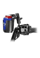 Brake/Clutch Assembly Mount or U-Bolt Handlebar Mount with Standard Sized Arm and Self Leveling Cup Holder