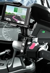 Brake/Clutch Assembly Mount or U-Bolt Handlebar Mount with Standard Sized Arm and Garmin RAM-HOL-GA39U Holder (Selected nuvi 3450, 3450LM, 3450LMT, 3750, 3760T, 3790T Series)