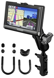 Brake/Clutch Assembly Mount or U-Bolt Handlebar Mount with Standard Sized Arm and Garmin RAM-HOL-GA58U Holder (Selected nuvi 2457, 2497 LMT Series)