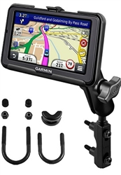 Brake/Clutch Assembly Mount or U-Bolt Handlebar Mount with Standard Sized Arm and Garmin RAM-HOL-GA59U Holder (Selected nuvi 2595LM, 2595LMT, 2595LT Series)