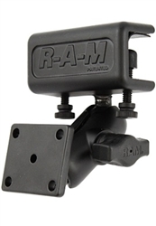 U Clamp (Aviation Glare Shield) Fits Flat Edge 0.17" to 1.12" with Short Sized Arm and AMPS Square Plate