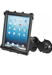 Dual 3.25" Dia. Suction Cup Base with Twist Lock, Aluminum Standard  Sized Length Sized Arm and RAM-HOL-TAB8U Universal Cradle for 10" Screen Tablets WITH or WITHOUT Large Heavy Duty Case/Cover/Skin Including: Apple iPads