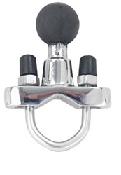 Handlebar or Rail Base (Fits .5" to 1" Rail Diameter) CHROME with Zinc U-Bolt and 1 Inch Ball