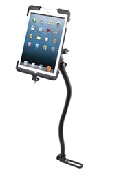 Universal 18" Long Single Leg Mount with 1 Inch Socket and RAM-HOL-TAB11U Docking Connector Holder for Apple iPad Mini (1st Gen) WITHOUT Case or Cover