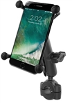 RAM Torque Handlebar/Rail Base (Fits 3/4" to 1" Diameter) with 1" Ball, Medium/Standard Sized Arm & RAM-HOL-UN10BU  Large X-Grip Phone Holder (Fits Device Width 1.75" to 4.5")